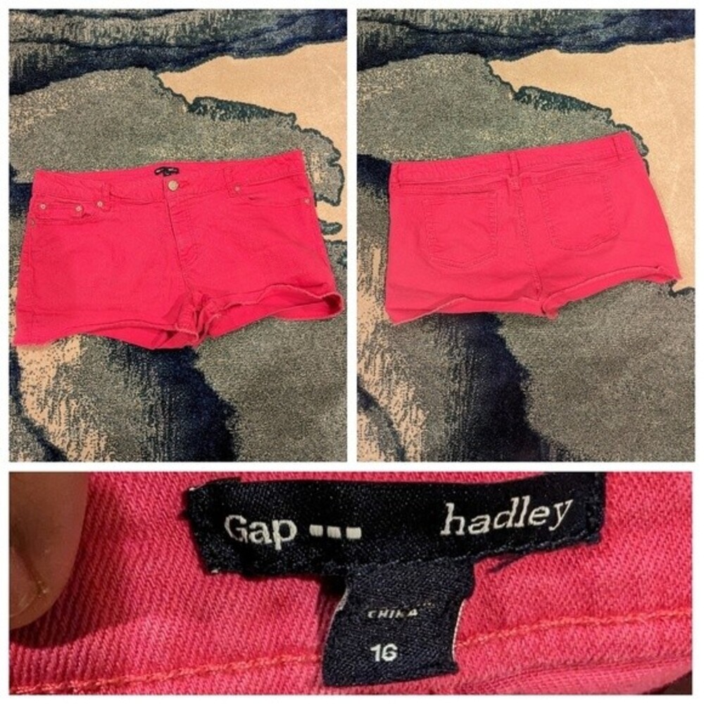 Gap Hadley Size 16 Fuschia Pink‎ Cut Offf Denim Jean Shorts
